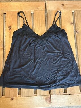 Y2k American Eagle boho feminine tank top navy blue gray size medium